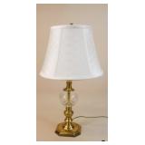 Cut Glass & Metal Lamp
