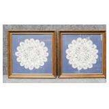 Brussels Lace Doilies 2/PC