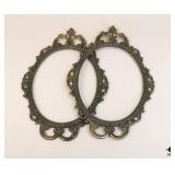 Metal Oval Mirror Frames / 2 pc