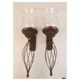 Pair of Metal Candle Sconces