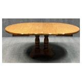 Pedestal Dining Table w/ 2 Leaves