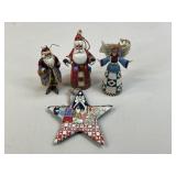 Jim Shore Ornaments / 4 pc