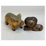 Carved & Painted Resin & Wood Figures