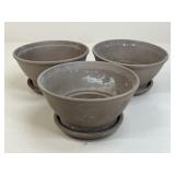 Italian Planters w/Saucers