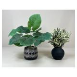 Artificial Monstera & Olive Plants
