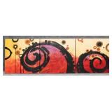 Original Paintings on Canvas Triptych Signed 3/PC