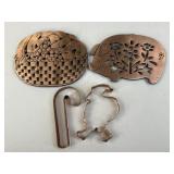 Copper Cookie Cutters & Trivets