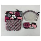 Vera Bradley Pouches & Glasses Case / 4 pc