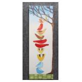"Stacked Birds" Print on Canvas by Sarah Faulkner