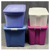 Sterilite Storage Containers / 4 Pc