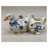 Lenox "Poppies On Blue" Teapot & Cup