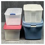 Sterilite & Rubbermaid Storage Containers / 4 pc