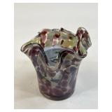 Zorzu Candle in Fluted Art Glass-Poland