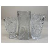Crystal Vases/ 3 pc