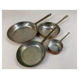 Copper Pans/ 4 pc