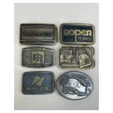 Brass Belt Buckets/ 6 pc