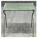 Painted Metal Outdoor End Table