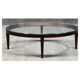 Oval Glass Top Coffee Table