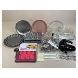 Kitchenware- Pie Dish, Mixer, Cookie Cutters+