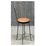 Metal Swivel Bar Height Barstool