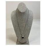 Sterling Silver Necklace w/ Stone Accent