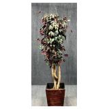 Artificial Tree in Wrapped Bamboo Planter