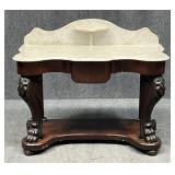 Antique Victorian Marble Top Washstand / Console
