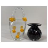 Art Glass Vases / 2 pc