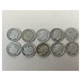 1946 - 1956 Dimes / 10 pc