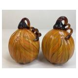 Art Glass Pumpkin / 2 pc
