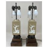 Pair of Chinoiserie Pagoda Lamps