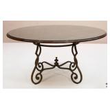 Round Dining Table w/Iron Base