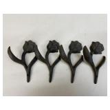 Cast Iron Floral Wall Hooks