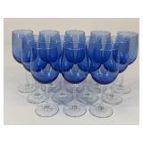 Blue Wine Glasses / 12 pc