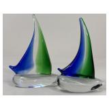 Art Glass Sailboats