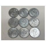 Eisenhower Dollar Coins/ 9 pc