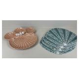 Ceramic Seashell Platter & Beaded Placemats