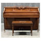 Mendelssohn Console Piano w/ Piano Bench