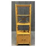 Bamboo Bookcase w/Cane Accent