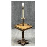 Metal & Wood Lamp w / Table
