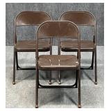 Metal Folding Chairs / 3 pc