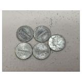 Mercury Dimes/ 5 pc