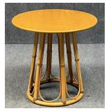 Round Bamboo End Table