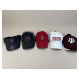 Texas Tech and A&M Hats/ 5 pc