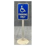 Handicap Parking Sign w/ Stand