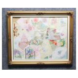 Vintage Greeting Cards Collage Framed