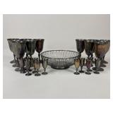 Vintage Reed & Barton Silver-Plate Goblets+ / 24pc