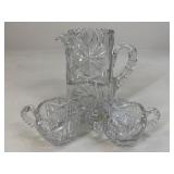 German Cut Glass Drink Set