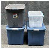 Sterilite & Rubbermaid Storage Containers / 4 pc