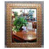 Mirror with Wood & Riveted Metal Frame